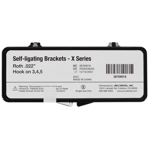 JMU Self-Ligating Brackets， Hook on 3,4,5 - X Series (3G),20pcs/set - JMU Dental