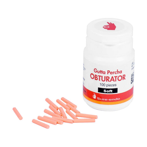 Sure-endo Gutta Percha Obturator Soft Type 100Pcs/Bottle - JMU DENTAL INC