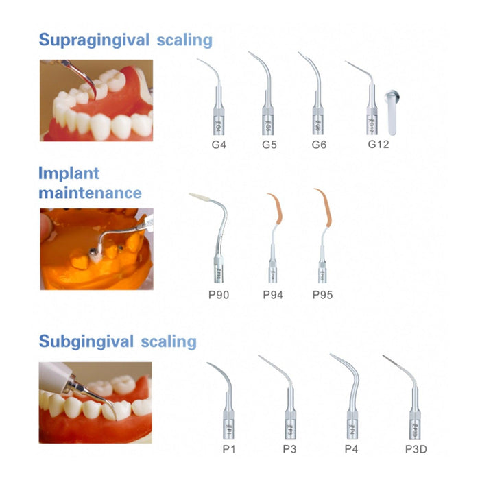 Woodpecker Dental U6 LED Ultrasonic Pizeo Scaler HD-8H Handpiece 7 Tips Comfortable Scaling, Perio and Endo - JMU DENTAL INC
