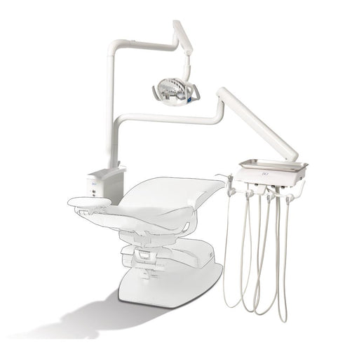 DCI Reliance Over the Patient Automatic Dental Unit with PMU White - JMU DENTAL INC