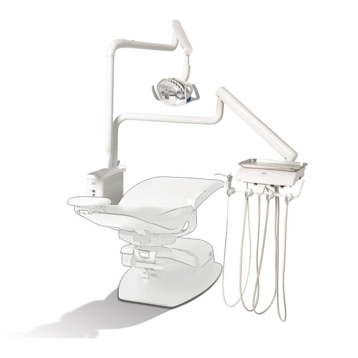 DCI Reliance Over the Patient Automatic Dental Unit with PMU White - JMU DENTAL INC