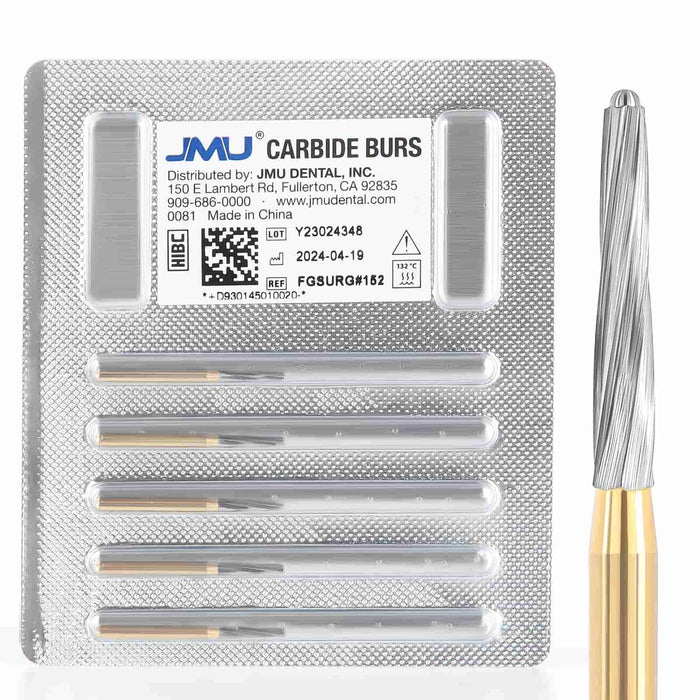 JMU Carbide Burs FG 5/Pk - JMU DENTAL INC