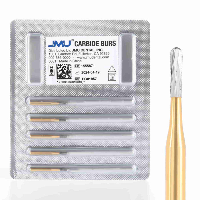 JMU Carbide Burs FG 5/Pk - JMU DENTAL INC