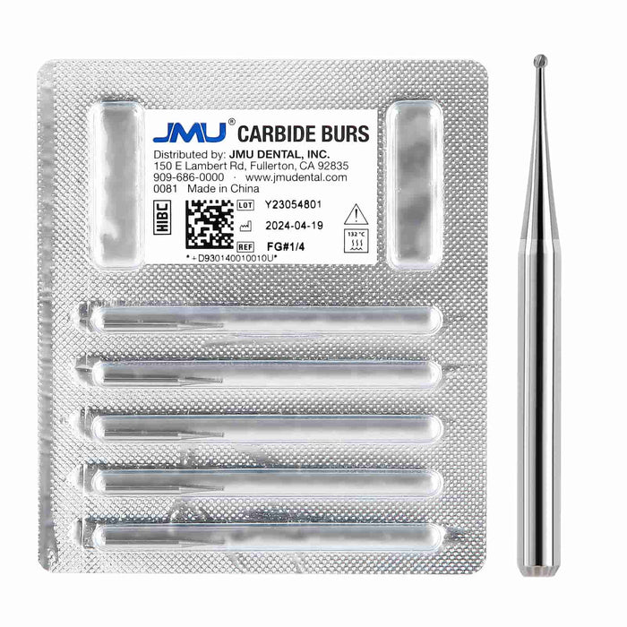 JMU Dental Carbide Burs FG 5/Pk - JMU DENTAL INC