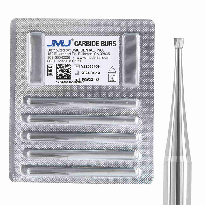 JMU Dental Carbide Burs FG 5/Pk - JMU DENTAL INC