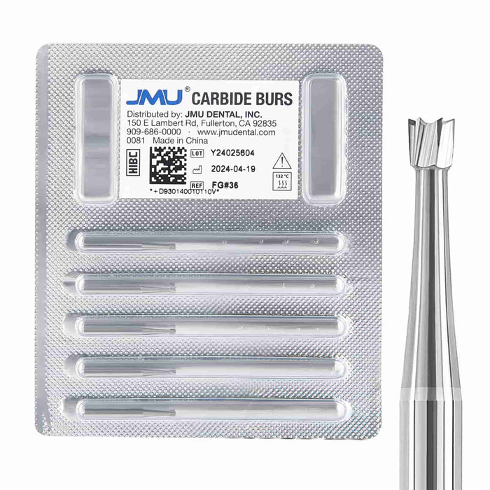 JMU Dental Carbide Burs FG 5/Pk - JMU DENTAL INC