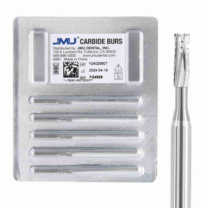 JMU Dental Carbide Burs FG 5/Pk - JMU DENTAL INC