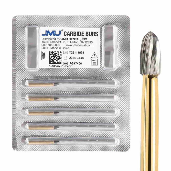 JMU Carbide Burs FG 5/Pk - JMU DENTAL INC