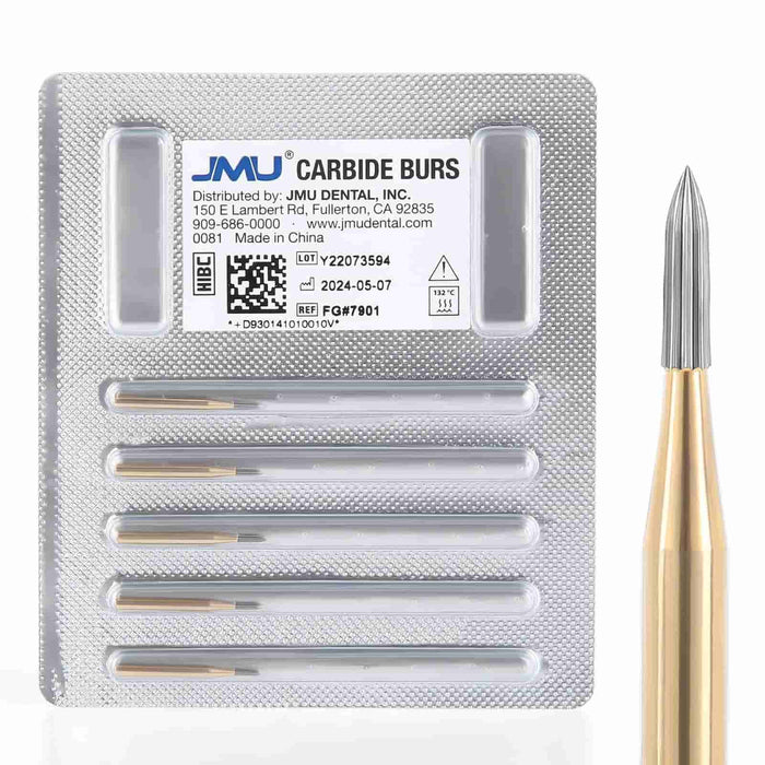 JMU Carbide Burs FG 5/Pk - JMU DENTAL INC