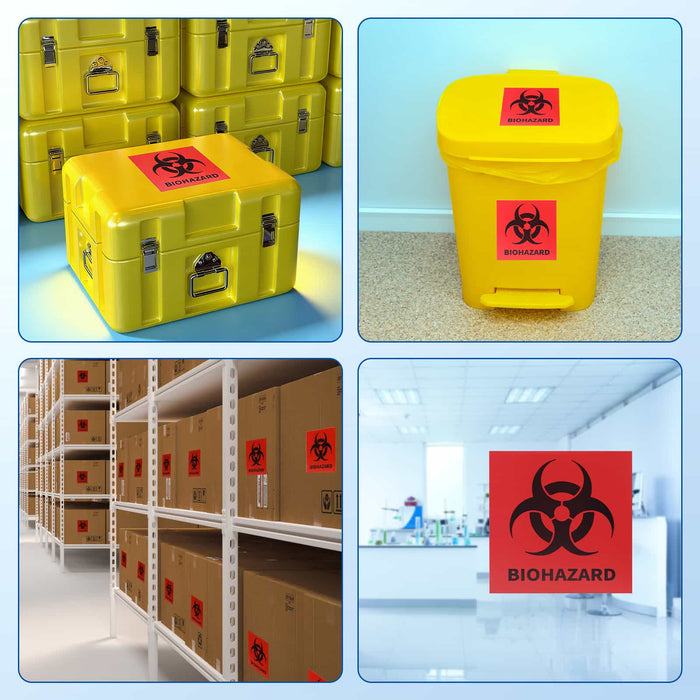 JMU Dental Biohazard Warning Labels Pack of 20 pcs - JMU DENTAL INC