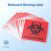 JMU Dental Biohazard Warning Labels Pack of 20 pcs - JMU DENTAL INC