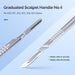 JMU Stainless Steel Scalpel Handle #4 with Scale 2/PK