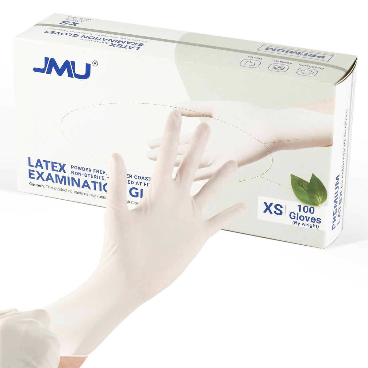 JMU Premium Latex Examination Gloves Polymer Coasted Powder-free