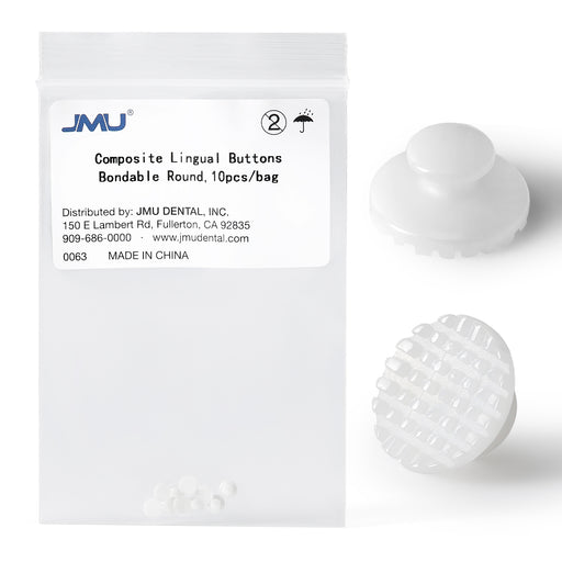 JMU Composite Lingual Buttons Bondable 10pcs/pk - JMU DENTAL INC