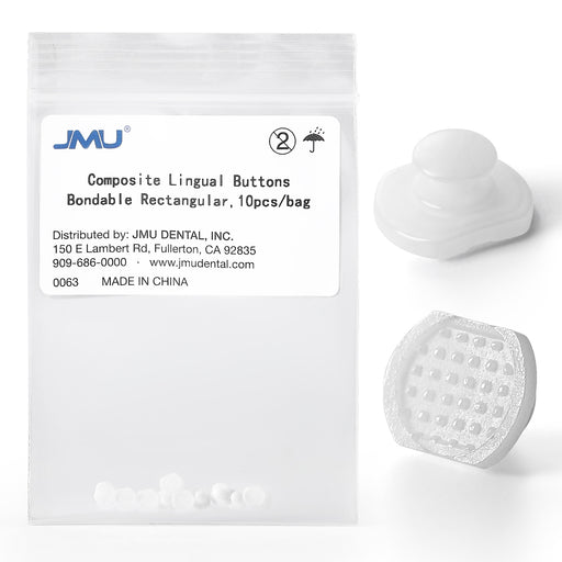 JMU Composite Lingual Buttons Bondable 10pcs/pk - JMU DENTAL INC