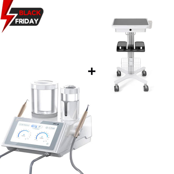 Woodpecker PT-A Dental Air Polisher Ultrasonic Scaler + Free JMU Trolley Cart