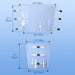 Dimensions of chair foot cover pad showing length, width, and fit for dental chairs - JMU Dental