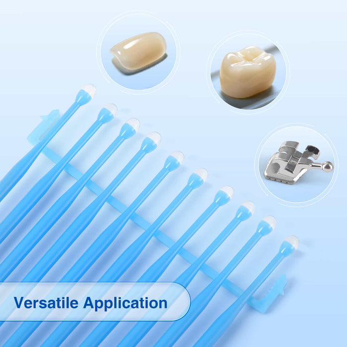 Dental adhesive applicator stick used for veneer and restoration placement procedures - JMU DENTAL INC