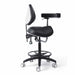 Side view of dental saddle stool with adjustable backrest - JMU DENTAL INC