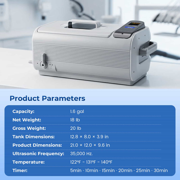 JMU Dental CD-4861 6L Ultrasonic Cleaner Product Specifications and Technical Details - JMU DENTAL INC