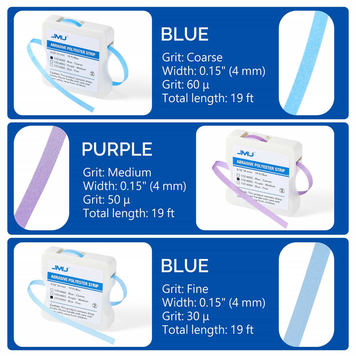 jmu-dental-abrasive-polyester-strip-features