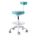 Pale Turquoise JMU Dental assistant stool super fiber leather main view - JMU Dental