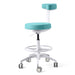 Pale Turquoise JMU Dental assistant stool super fiber leather main view - JMU Dental
