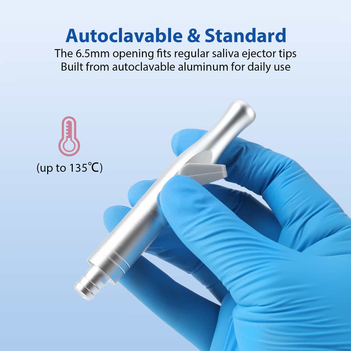 Autoclavable aluminum saliva ejector valve designed for repeated sterilization - JMU DENTAL INC