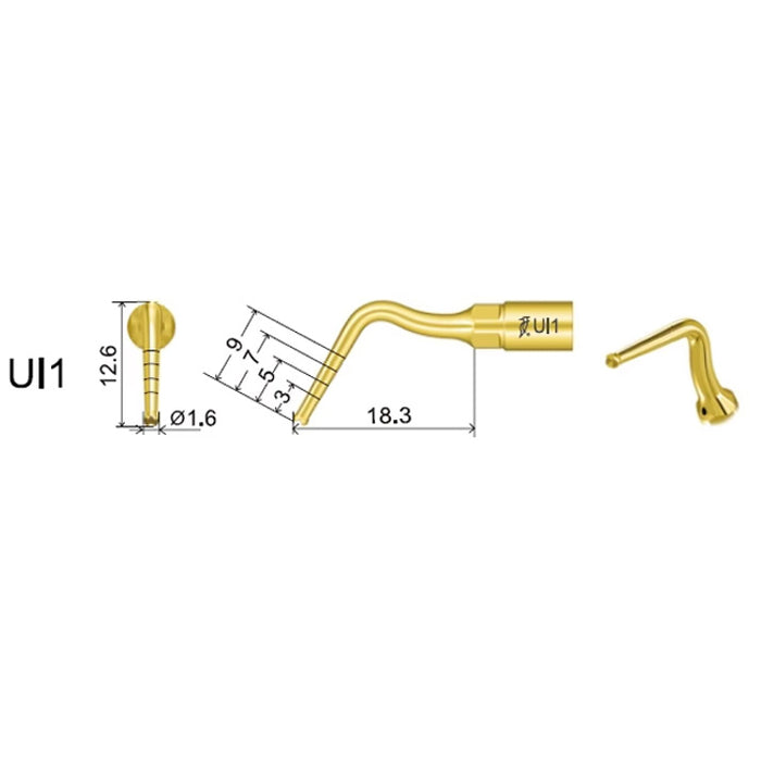 Woodpecker Ultrasonic Piezo Bone Surgery Tips 1 PC for Ultrasurgery, US II, Surgic Touch & Mectron