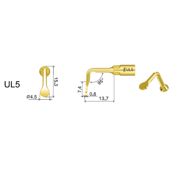 Woodpecker Ultrasonic Piezo Bone Surgery Tips 1 PC for Ultrasurgery, US II, Surgic Touch & Mectron