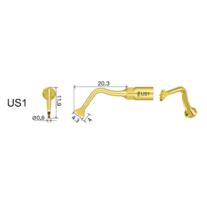 Woodpecker Ultrasonic Piezo Bone Surgery Tips 1 PC for Ultrasurgery, US II, Surgic Touch & Mectron