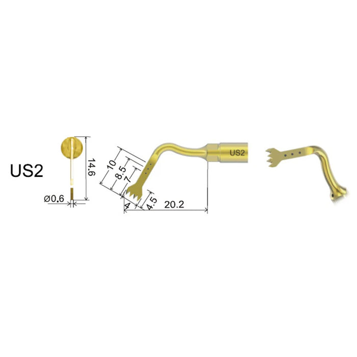 Woodpecker Ultrasonic Piezo Bone Surgery Tips 1 PC for Ultrasurgery, US II, Surgic Touch & Mectron