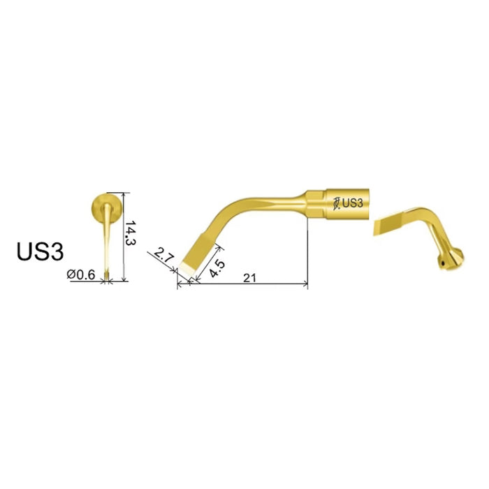 Woodpecker Ultrasonic Piezo Bone Surgery Tips 1 PC for Ultrasurgery, US II, Surgic Touch & Mectron