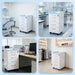 JMU Denal Full Stainless Steel Four-Drawer Cabinet with Combination Lock & Silent Casters - JMU DENTAL INC