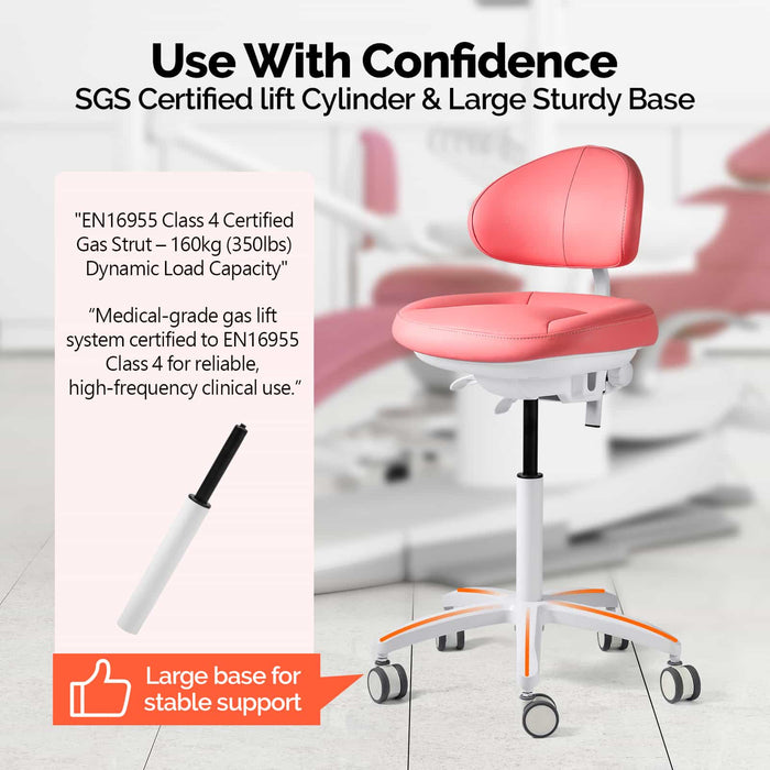SGS certified ergonomic operator stool quality certification detail - JMU Dental