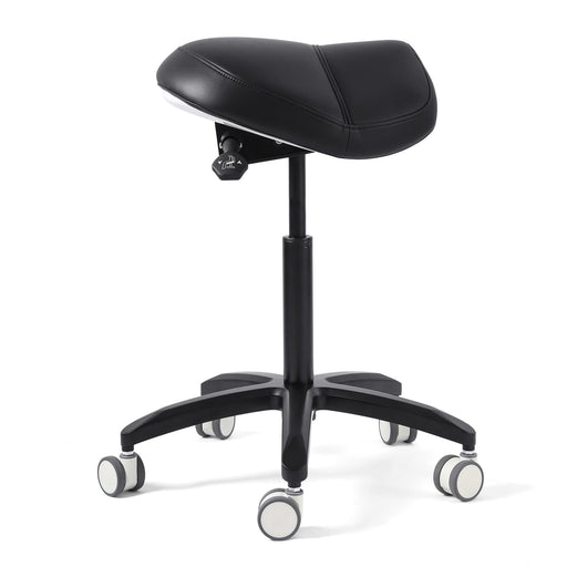 Ergonomic dental saddle chair main view showing overall design and comfort - JMU DentalErgonomic dental saddle chair main view showing overall design and comfort - JMU Dental