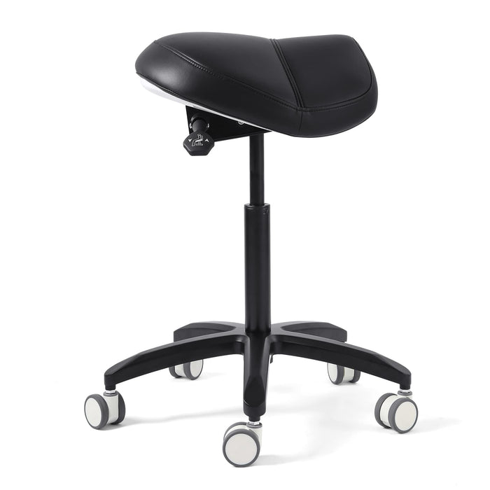 Ergonomic dental saddle chair main view showing overall design and comfort - JMU DentalErgonomic dental saddle chair main view showing overall design and comfort - JMU Dental