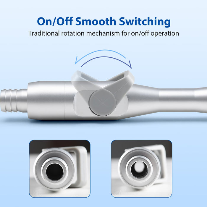 HVE Valve with durable metal control lever for dental suction control - JMU Dental