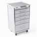 JMU Dental Mobile Cabinet Cart 5-Tier Drawers Lock Cart White - JMU DENTAL INC