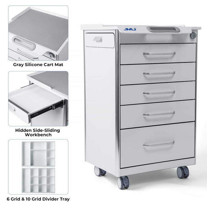Detail features of JMU Dental mobile cabinet cart
