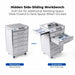 Hidden side-sliding workbench for additional workspace on dental mobile cabinet cart - JMU DENTAL INC