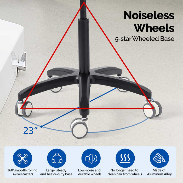 Silent casters ergonomic saddle stool for smooth mobility – JMU Dental