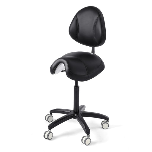 Ergonomic dental saddle chair with adjustable backrest for lumbar support - JMU Dental