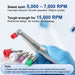JMU Dental Screw Prophy Brushes with 5000-7000 RPM recommended speed and 15000 RPM maximum speed performance - JMU Dental