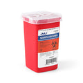 JMU Dental Sharps Container 1 Quart Translucent Red with Dual Lid 5/Pk