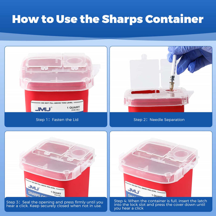 How to use the JMU Dental 1 Quart Sharps Container for safe sharps disposal - JMU Dental