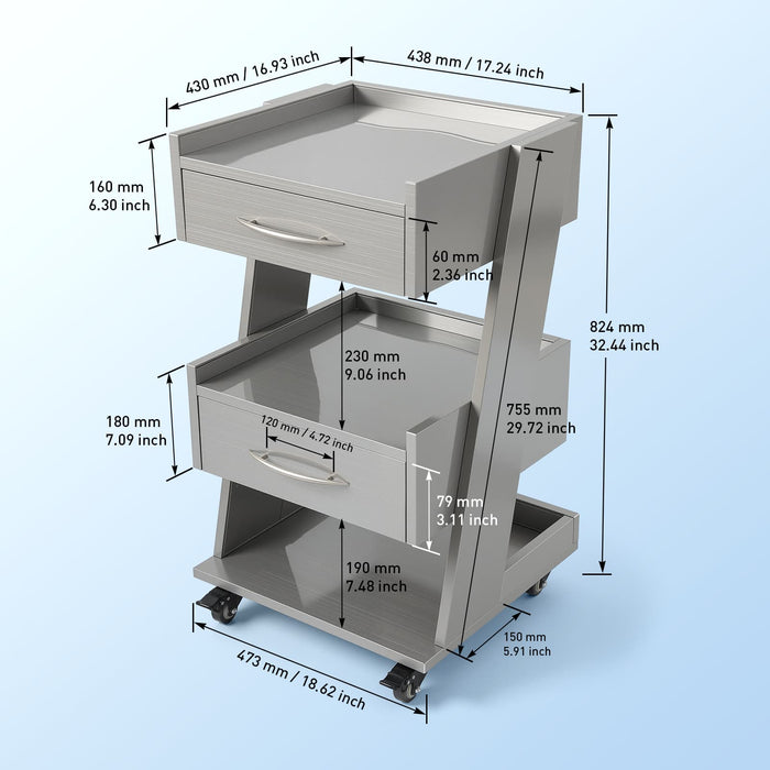 Three Tier Cabinet Dimensions - JMU DENTAL INC