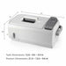 JMU Dental CD-4861 Ultrasonic Cleaner Dimensions and 6L Tank Capacity - JMU DENTAL INC