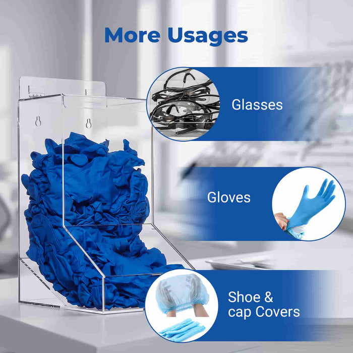 JMU Dental acrylic dispenser for organized safety glasses storage - JMU DENTAL INC