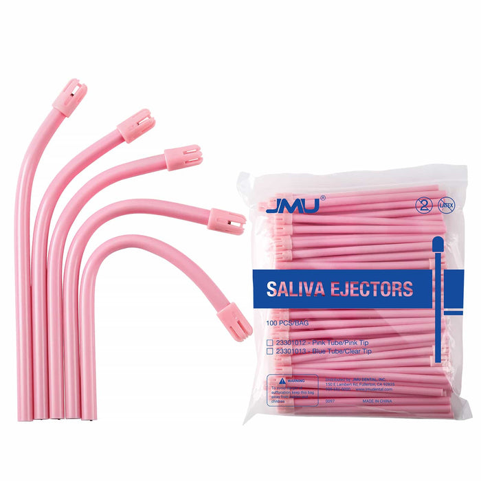 JMU Saliva Ejector Pink Tube Pink Tip - JMU DENTAL INC